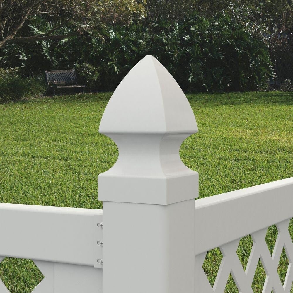 5 in. x 5 in. x 8 ft. White Vinyl Fence Post 1 pack