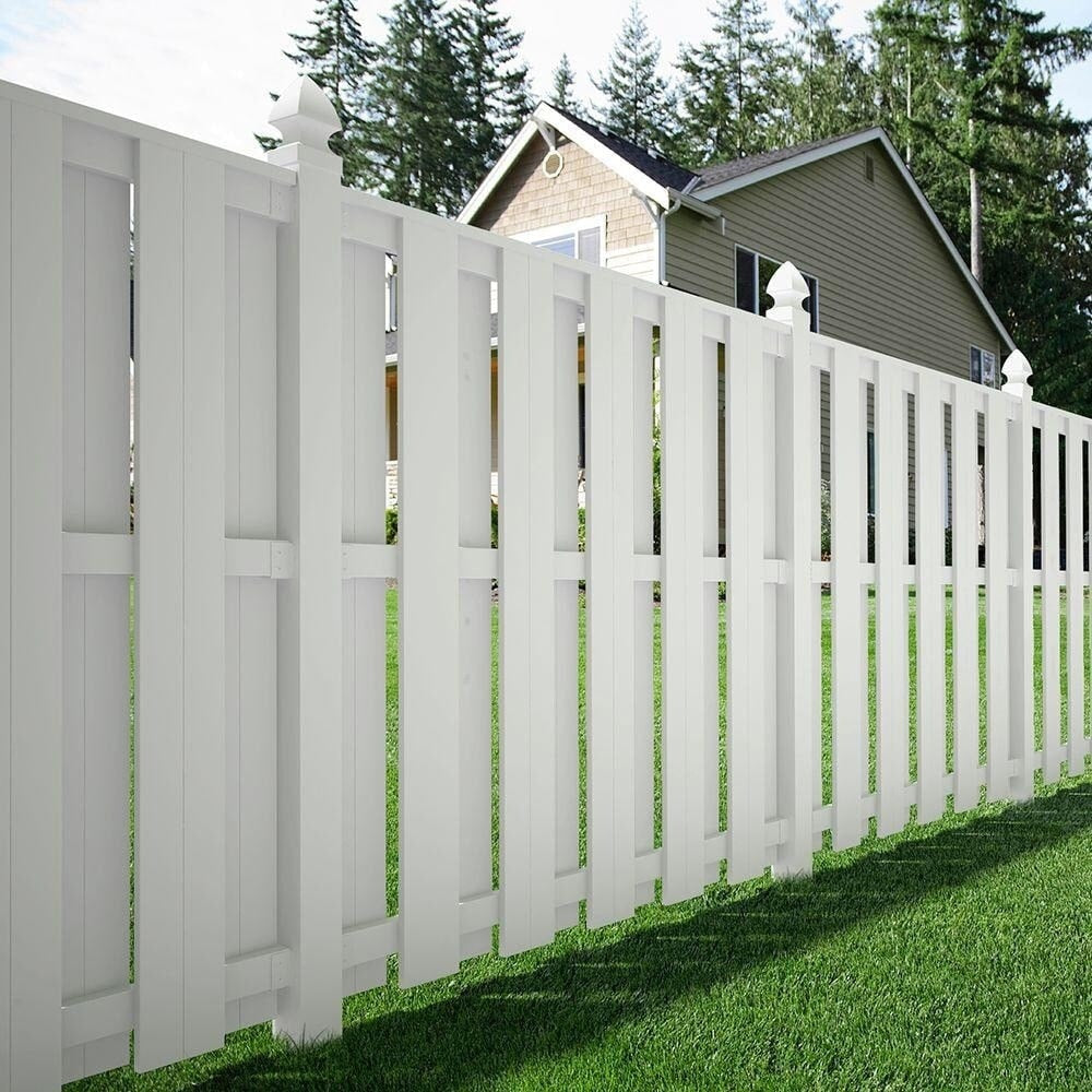 5 in. x 5 in. x 8 ft. White Vinyl Fence Post 1 pack