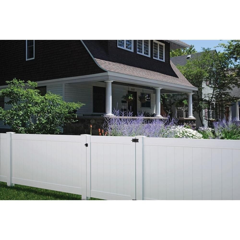 5 in. x 5 in. x 8 ft. White Vinyl Fence Post 1 pack