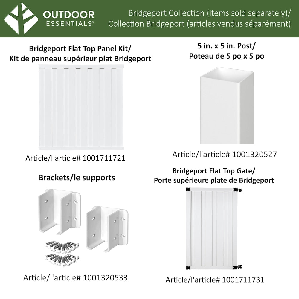 5 in. x 5 in. x 8 ft. White Vinyl Fence Post 1 pack