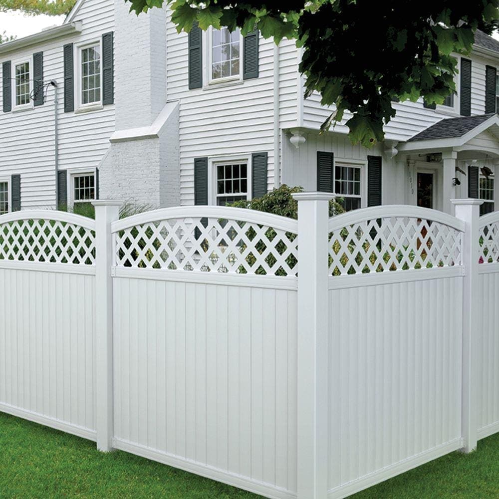 5 in. x 5 in. x 8 ft. White Vinyl Fence Post 1 pack