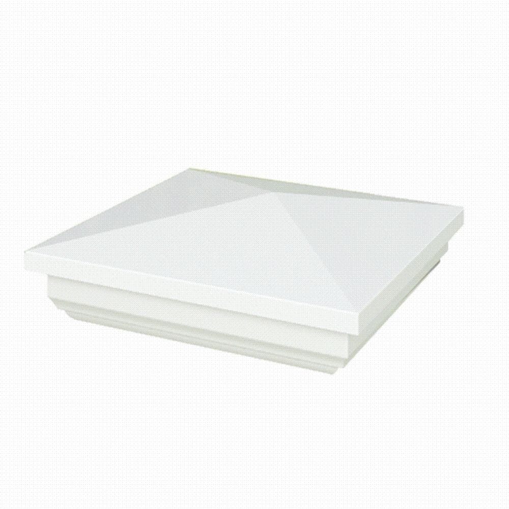 4 in. x 4 in. White New England Vinyl Post Cap