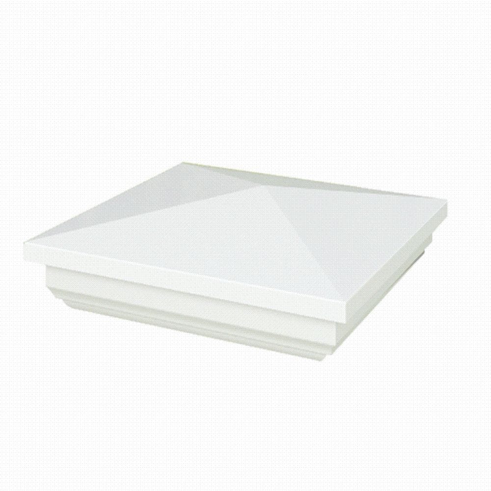5 in. x 5 in. White New England Vinyl Post Cap