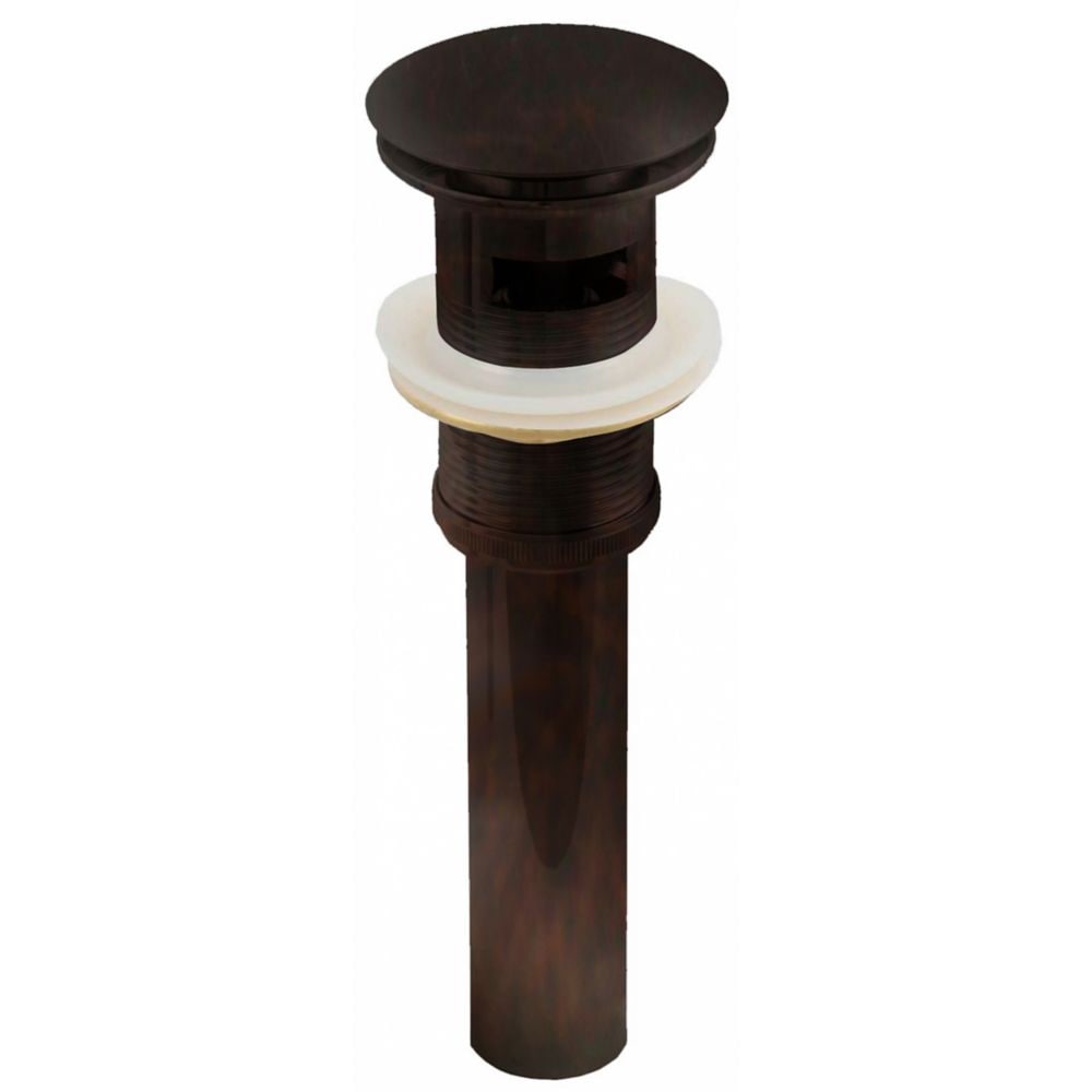 2.6-in. W Stainless Steel Bathroom Sink Drain With Overflow In Oil Rubbed Bronze AI-20329