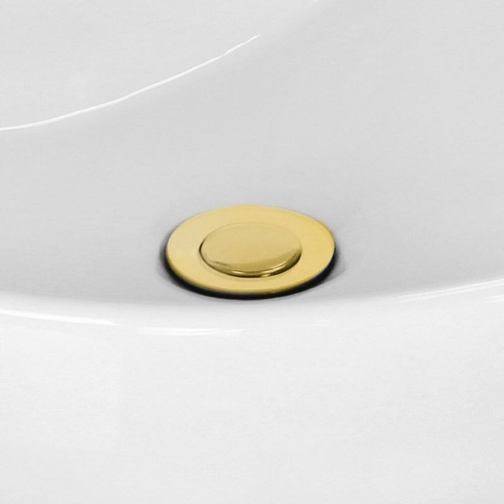 2.6-in. W Stainless Steel Bathroom Sink Drain In Gold AI-20331