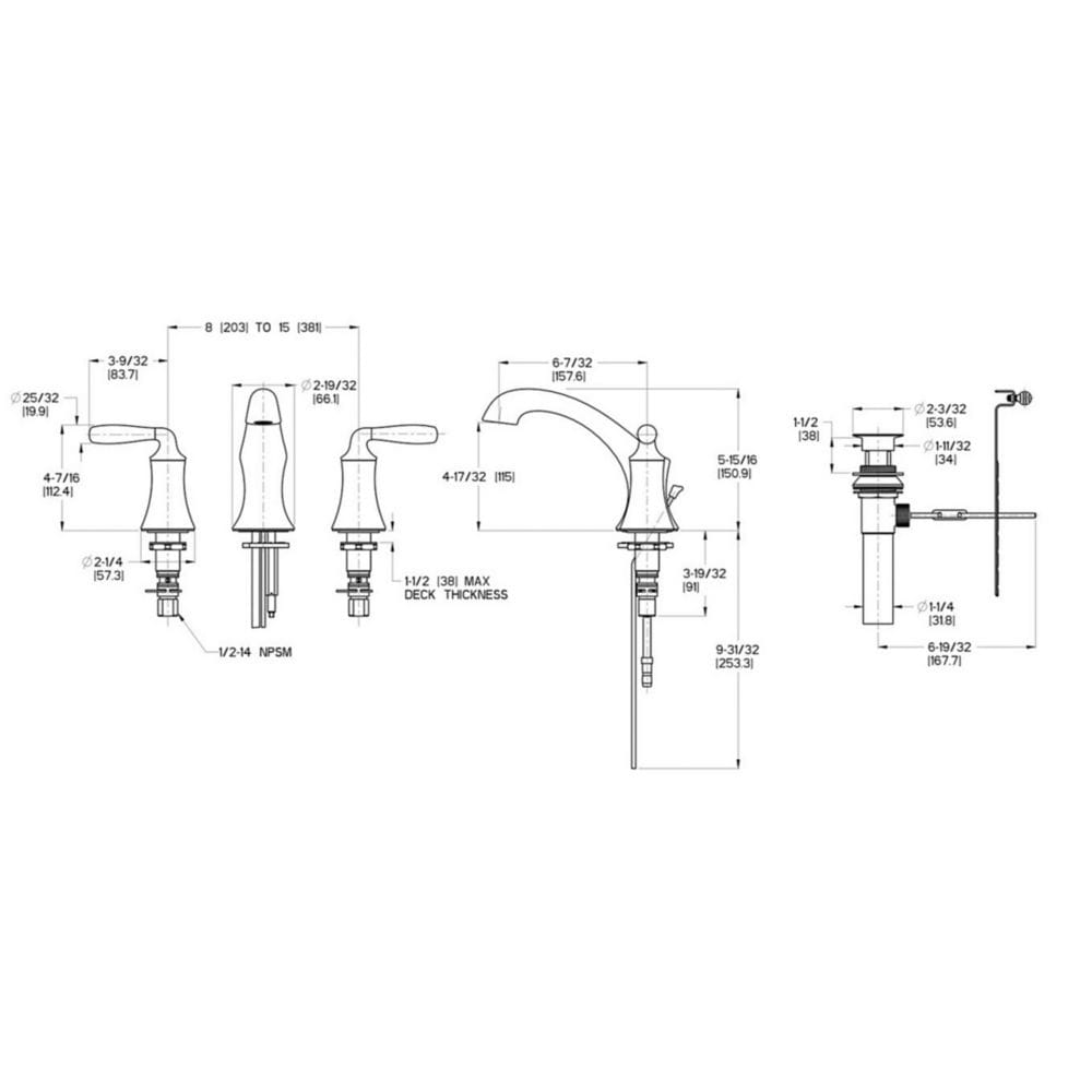 Robinet à large bec Iyla en chrome poli