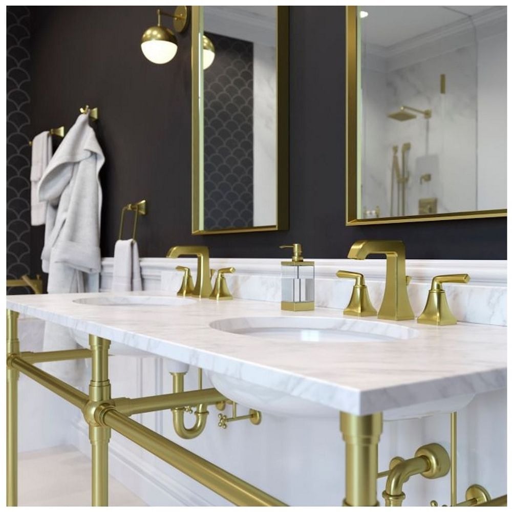 Park Avenue 2-Handle 8-inch Widespread Brushed Gold Bathroom Sink Faucet/Tap