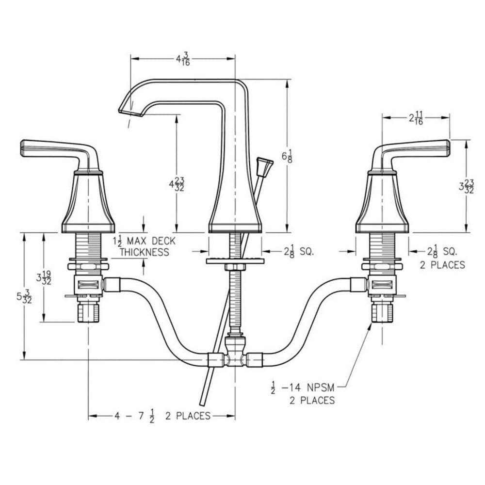 Park Avenue 2-Handle 8-inch Widespread Brushed Gold Bathroom Sink Faucet/Tap