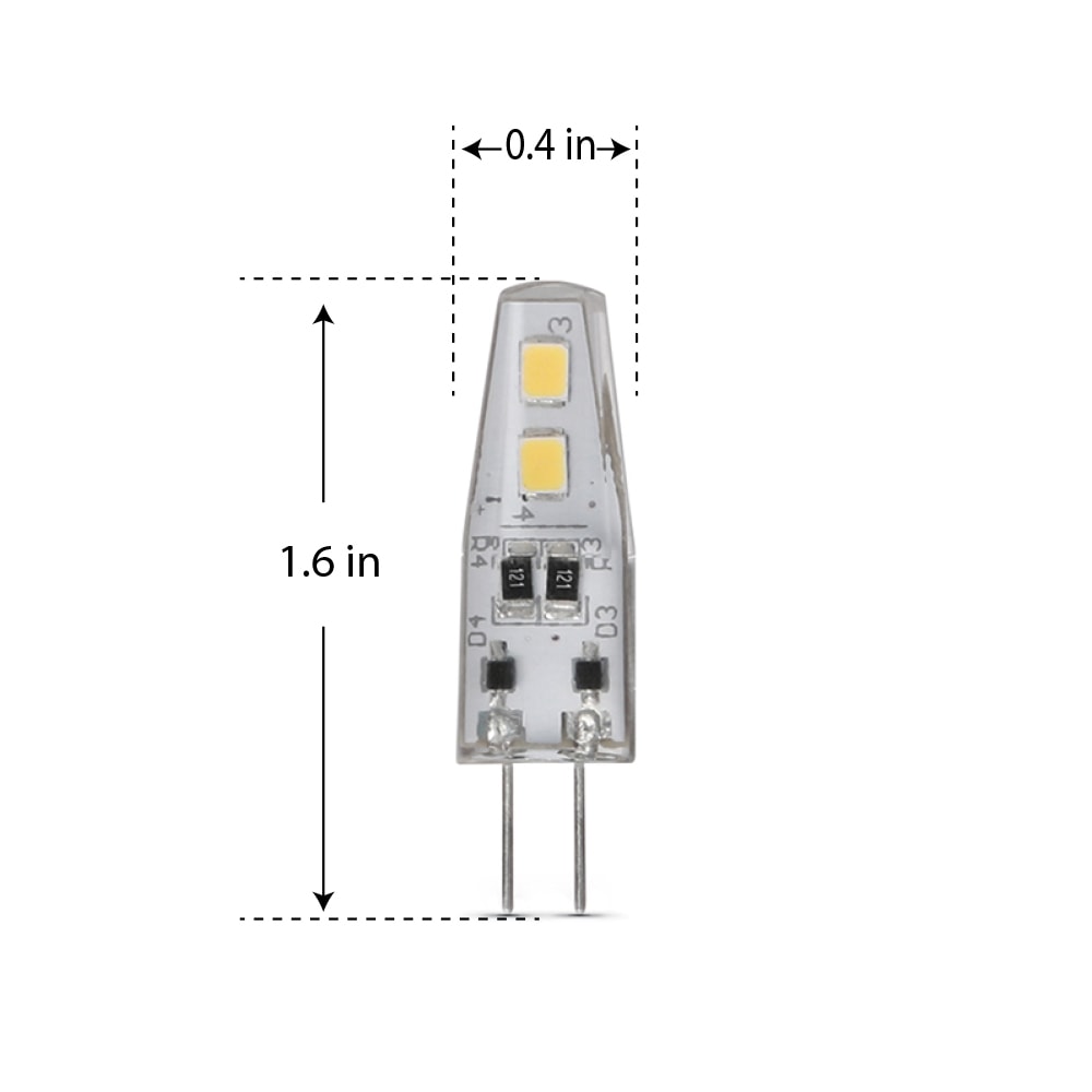 10 Watt Equivalent T4 G4 Bi-Pin Base 12V Landscape LED Light Bulb, Warm White (3000K)