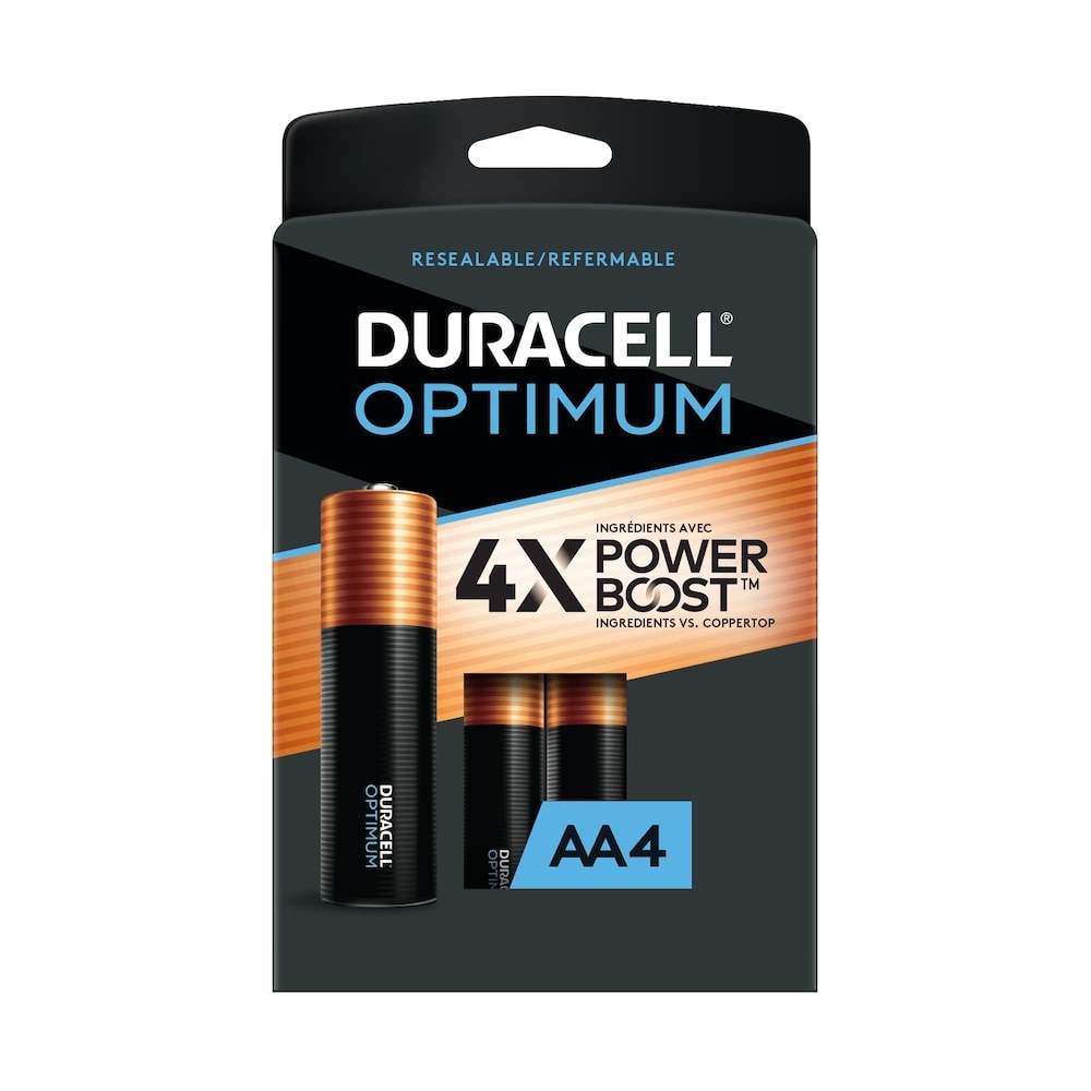 Optimum AA Batteries, 4 Pack Alkaline Battery