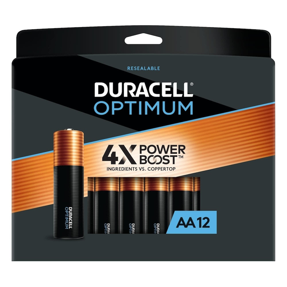 Optimum AA Batteries, 12 Pack Alkaline Battery
