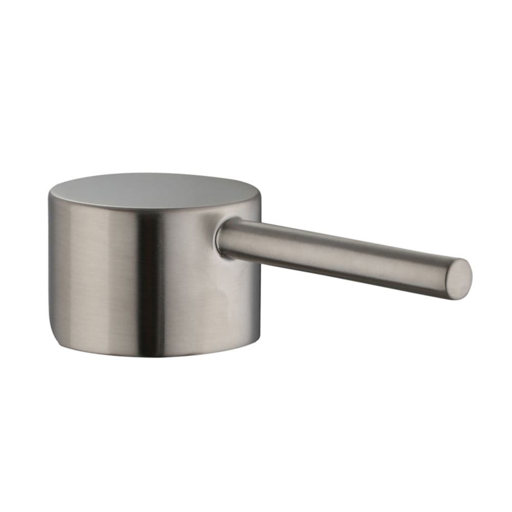 Robinet de salle de bain moderne à un trou et à poignée unique à arc bas en nickel brossé et noir mat