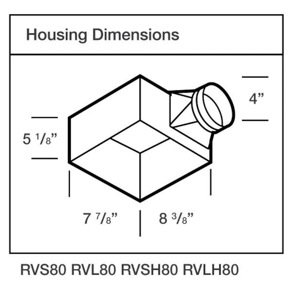 80 CFM Easy Installation Bathroom Exhaust Fan with SheetLock