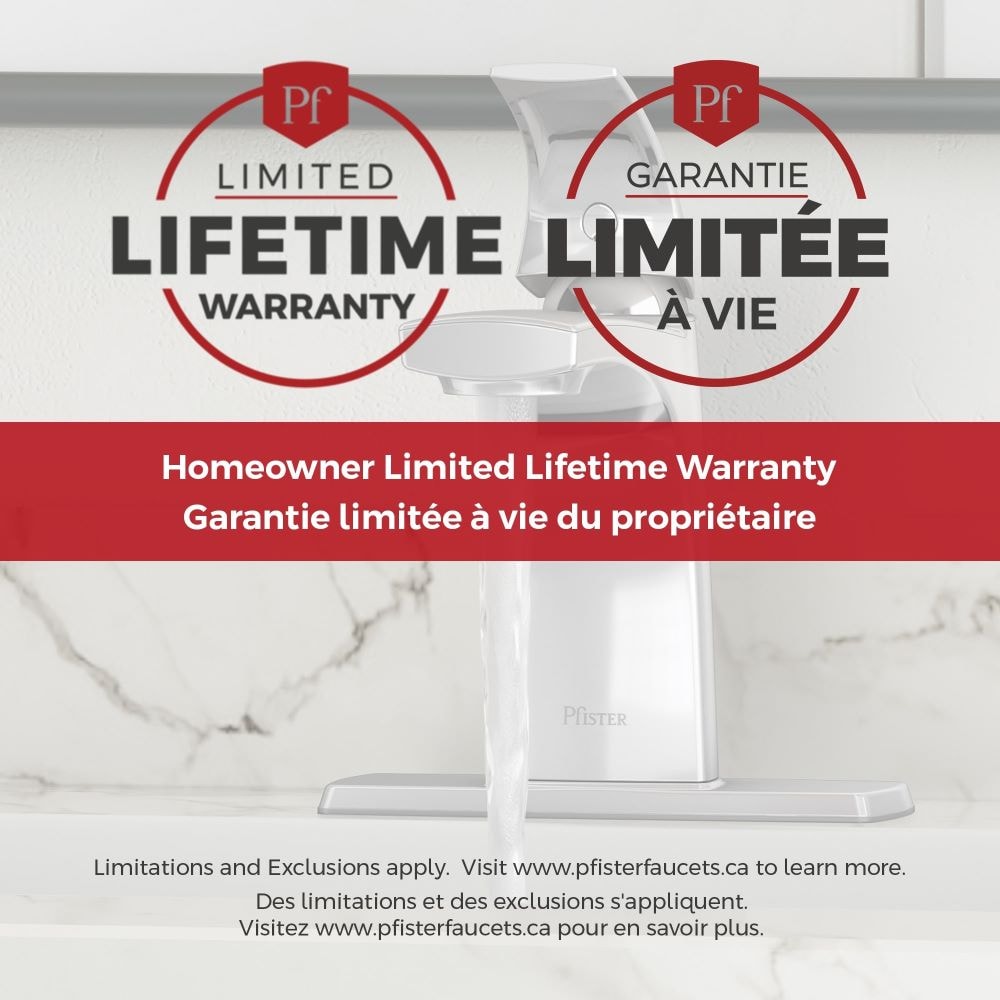 Robinet de lavabo de salle de bain Karci à poignée unique en chrome poli à 1 ou 3 trous