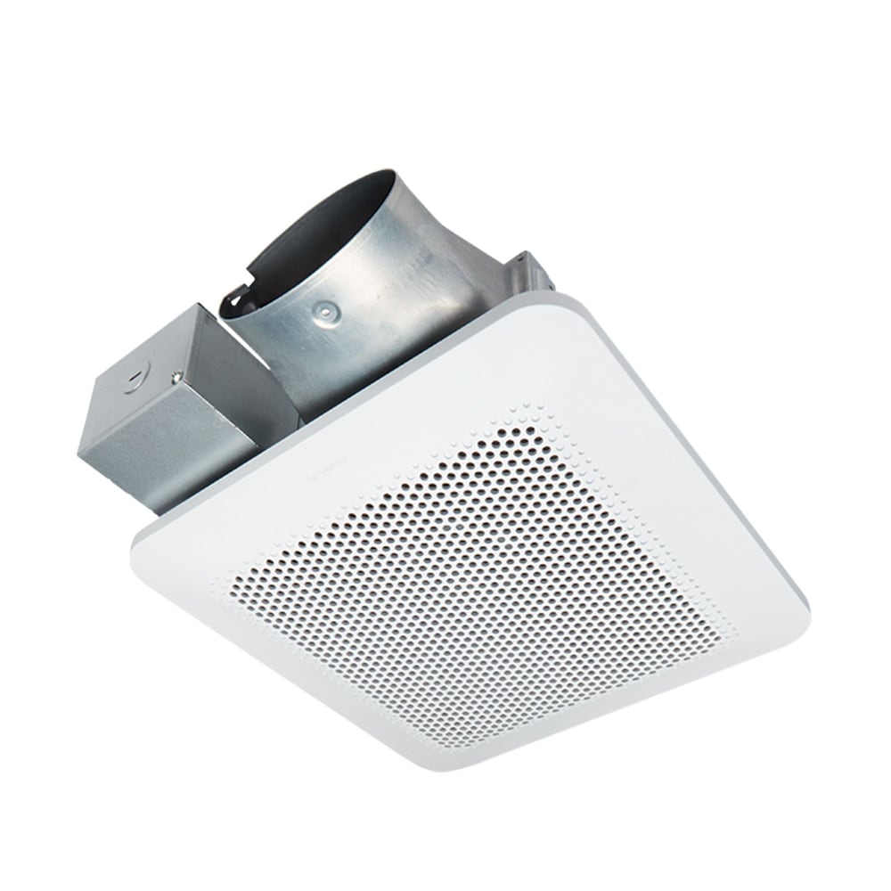 80-100 CFM 0.5-1.1 Sones Whisper Thin Low Profile Bath Fan (for rooms < 100 sq. ft.) ENERGY STAR®