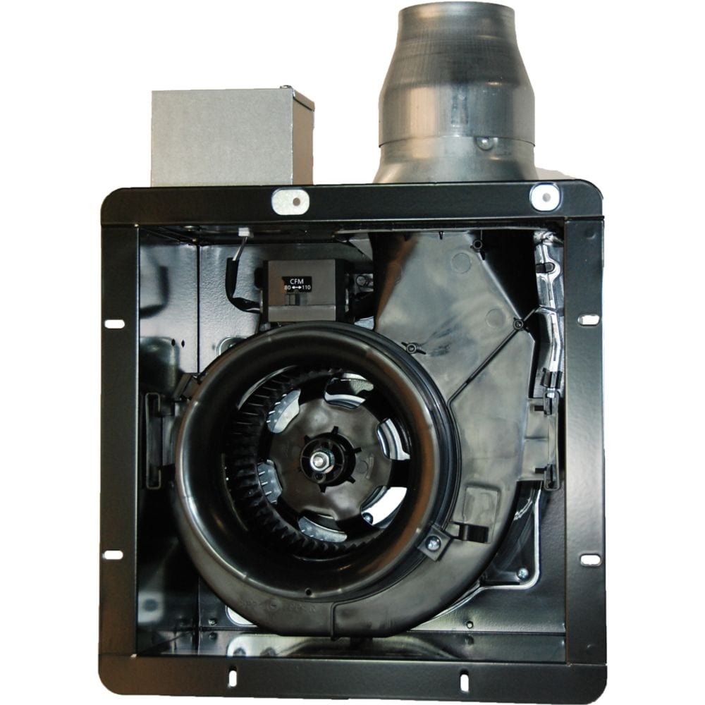 80-110 CFM 0.4-1.1 Sones Whisper Remodel Bath Fan with light (for rooms < 100 sq. ft.) ENERGY STAR®