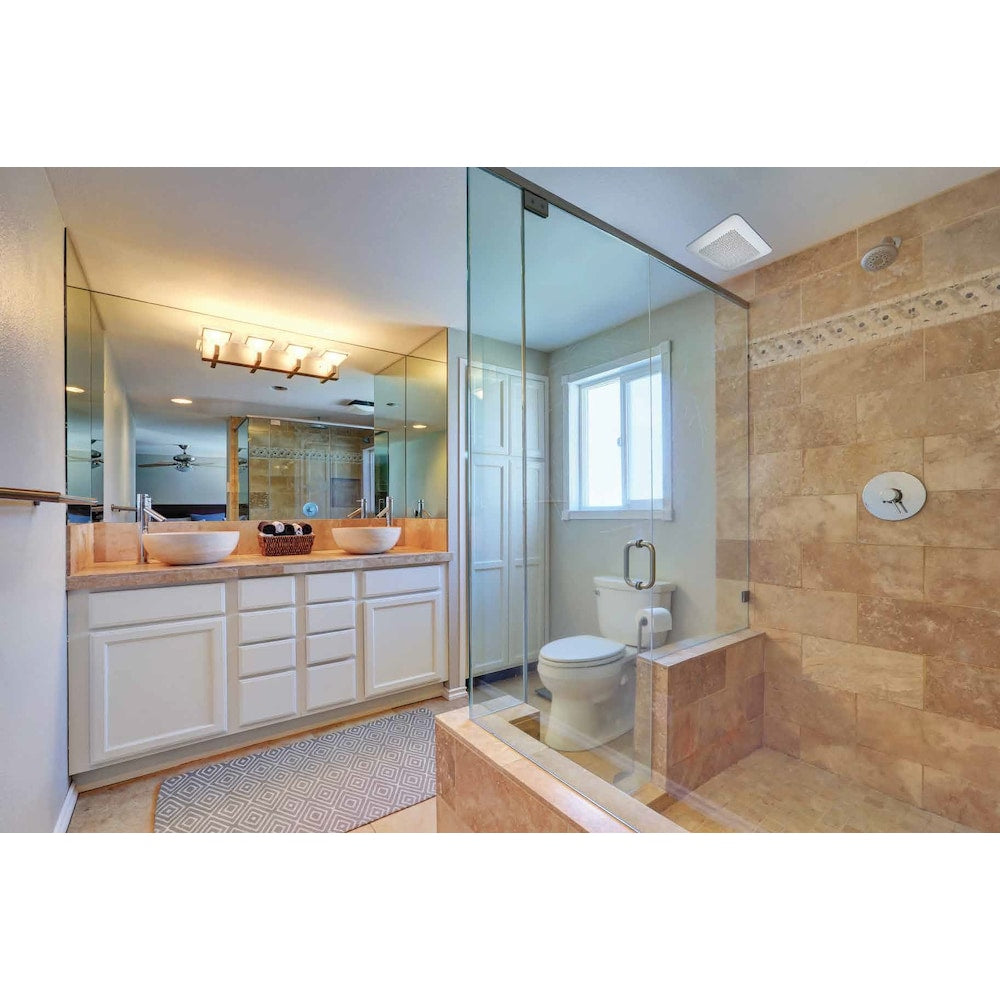 130-150 CFM 0.4-0.6 Sones Whisper Choice Bath Fan (for rooms < 140 sq. ft.) ENERGY STAR®