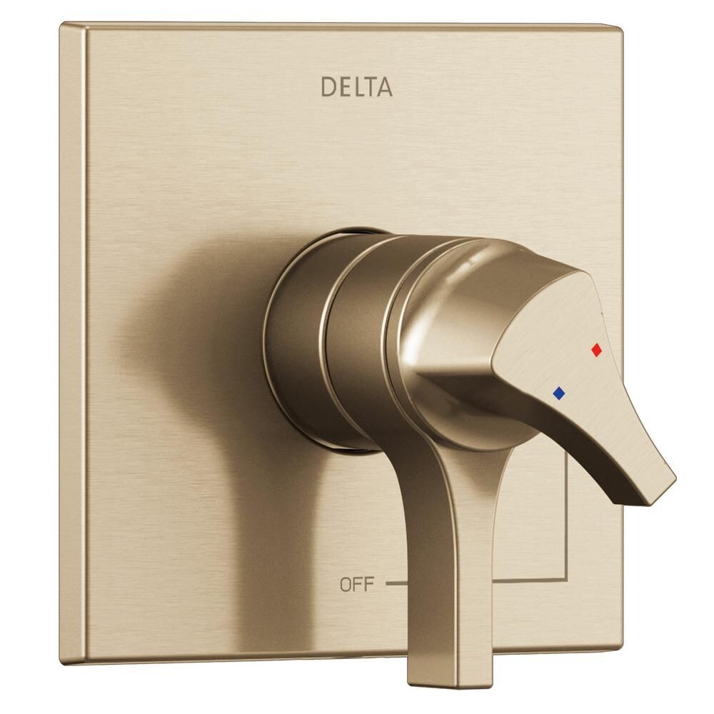 Ensemble de garniture de robinet de baignoire et de douche Zura, pommeau de douche, montage mural, levier, or (robinet vendu séparément)