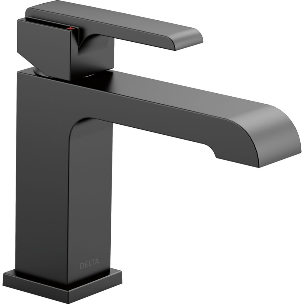 Ara Single Hole Single Handle Lever Bathroom Sink Faucet Deck Mount Standard Flow Matte Black