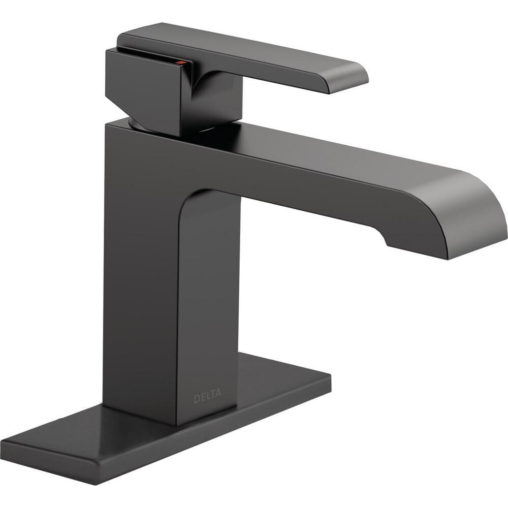 Ara Single Handle Single Hole Bathroom Sink Faucet Metal Pop-Up Deck Mount Standard Flow Matte Black