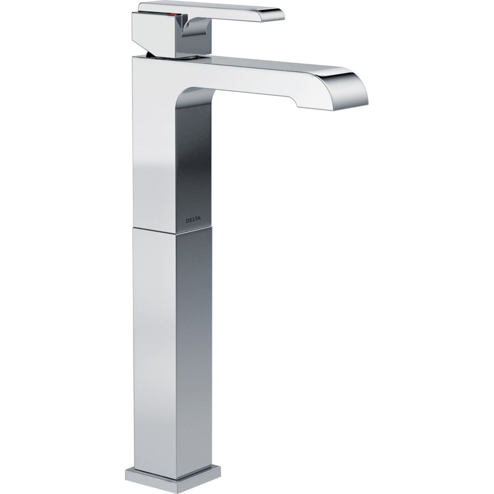 Ara Single Handle Single Hole Lever Bathroom Sink Faucet Deck Mount Standard Flow in Chrome