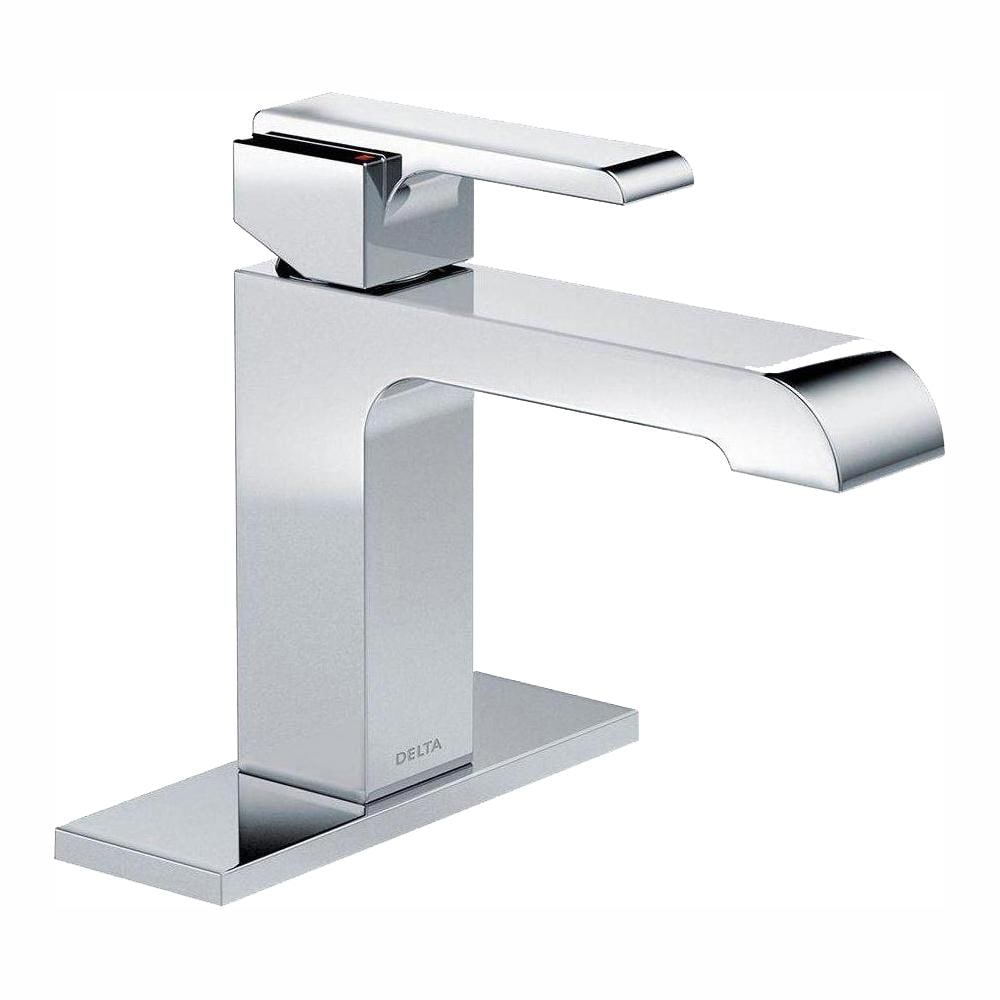 Ara Single Hole Single Handle Lever Bathroom Sink Faucet Deck Mount Standard Flow in Chrome