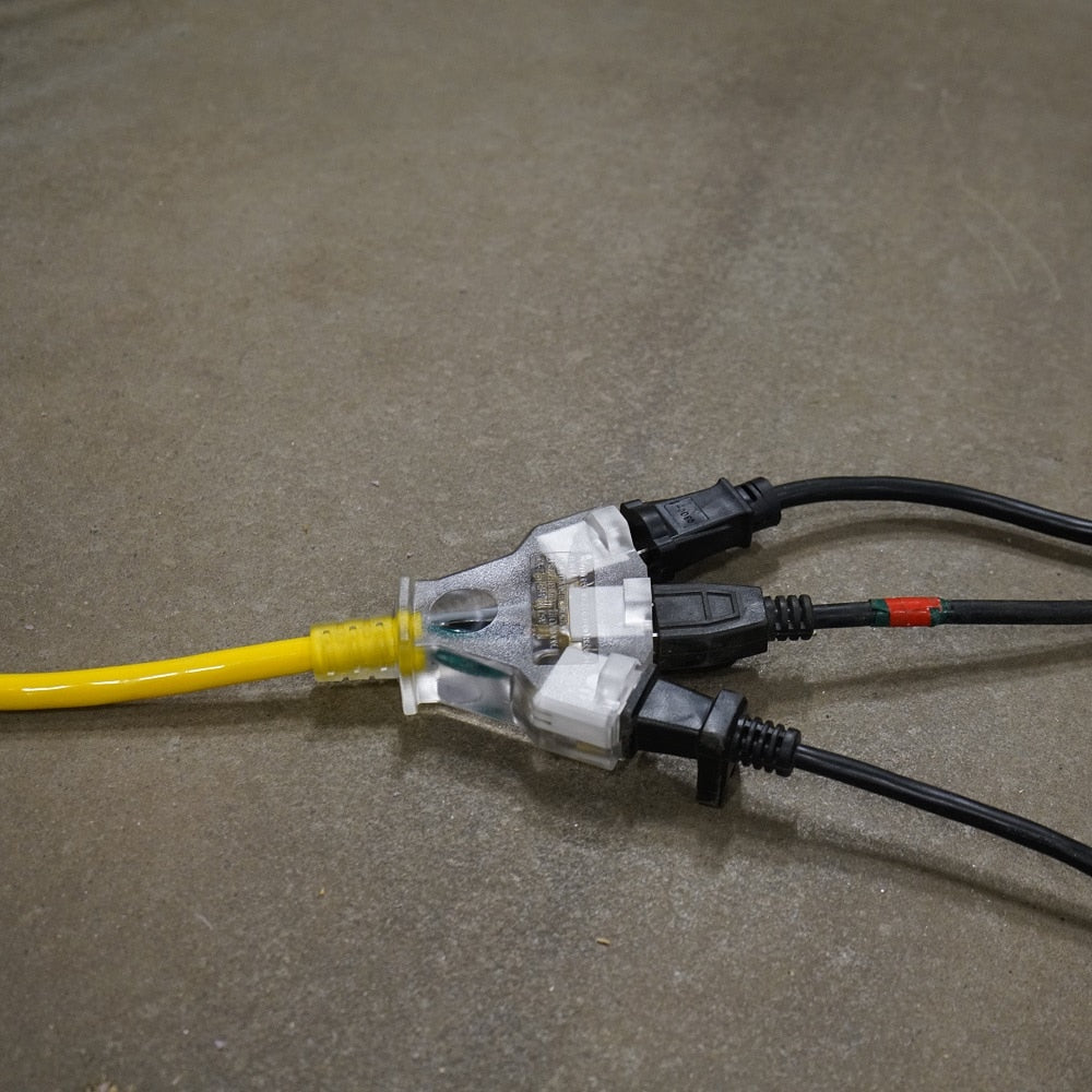 25 ft. 12/3 SJTW 15 Amps Outdoor Extension Cord with Lighted Power Block