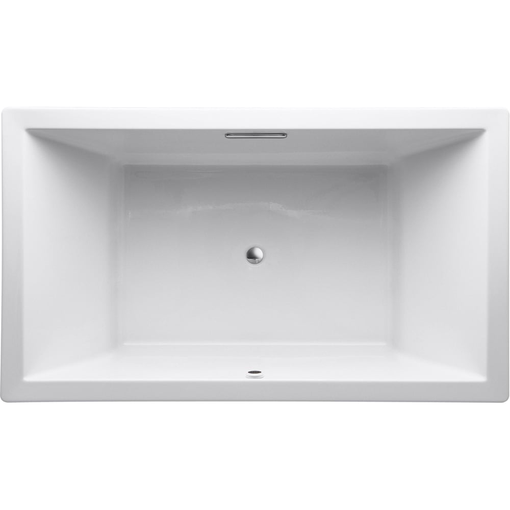 72 inch x 42 inch drop-in bath with Bask(R) heated surface and center drain
