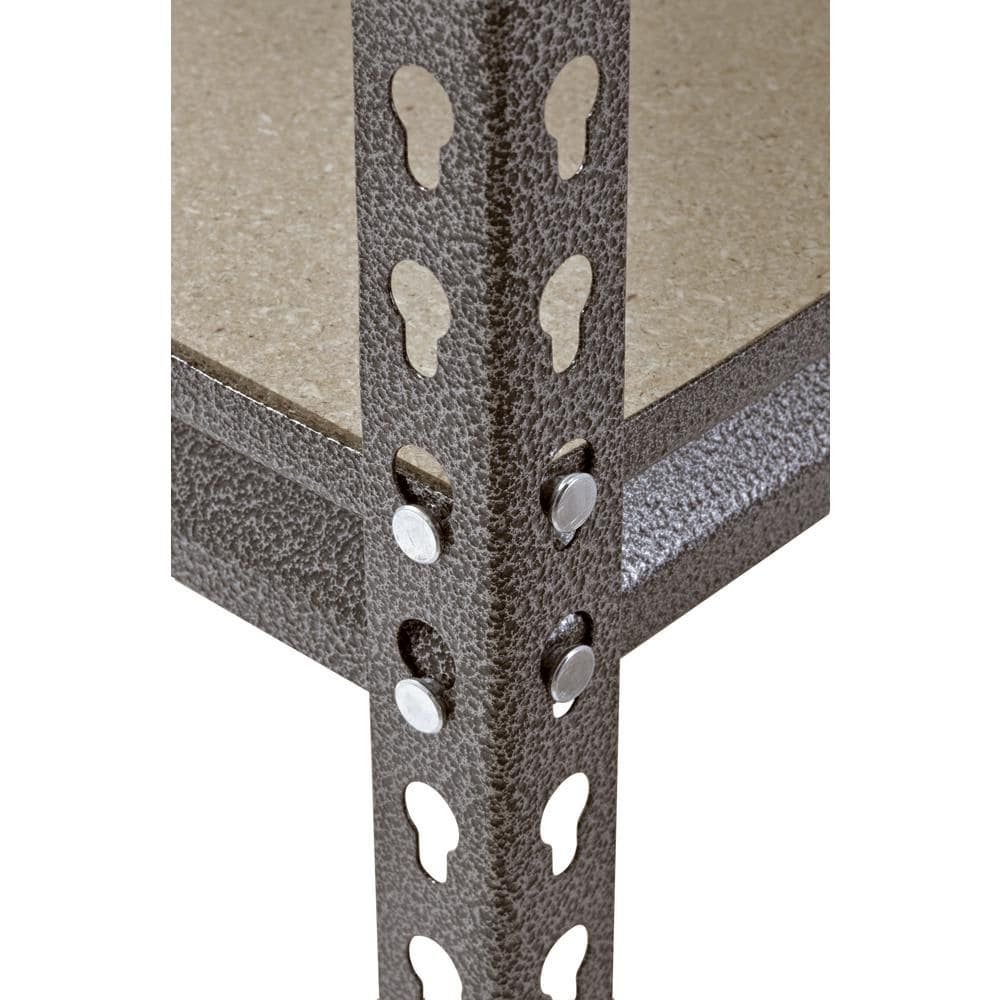 72 in. H x 48 in. W x 18 in. D 5-Shelf Boltless Steel Shelving in SilverVein