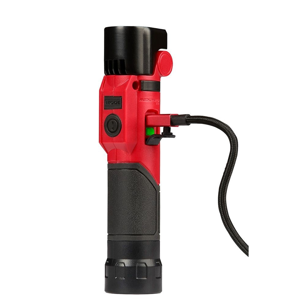 500 Lumens LED Pivoting REDLITHIUM USB Flashlight