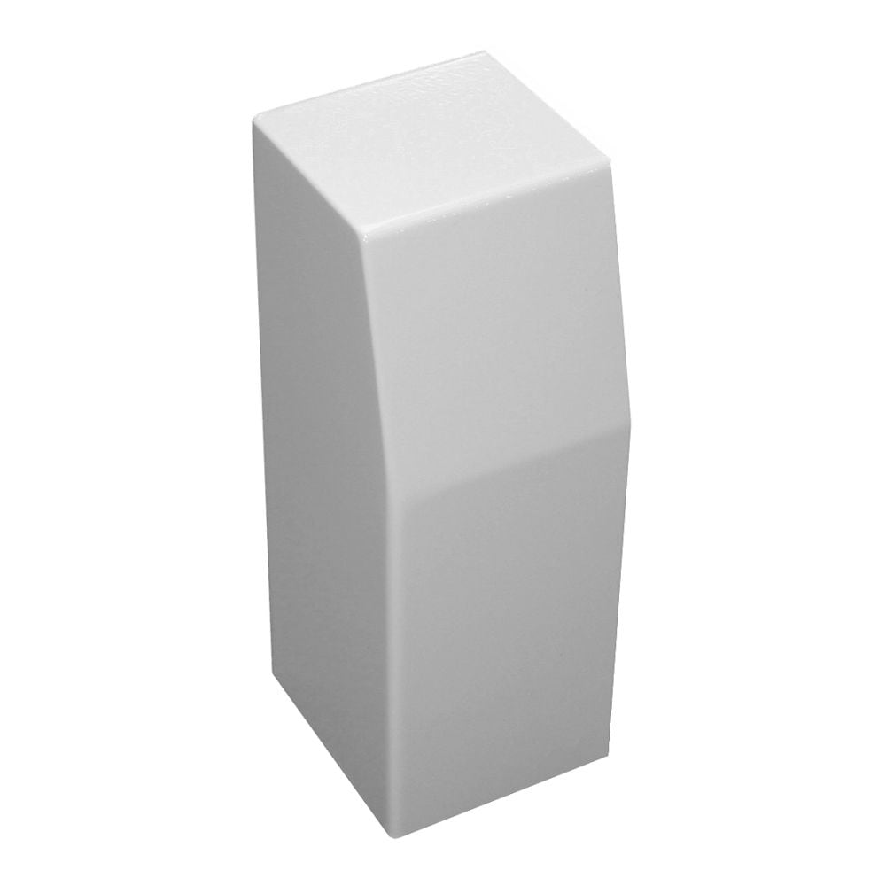 Premium Series Steel Easy Slip-On Baseboard Heater Cover Left Side Closed End Cap in White