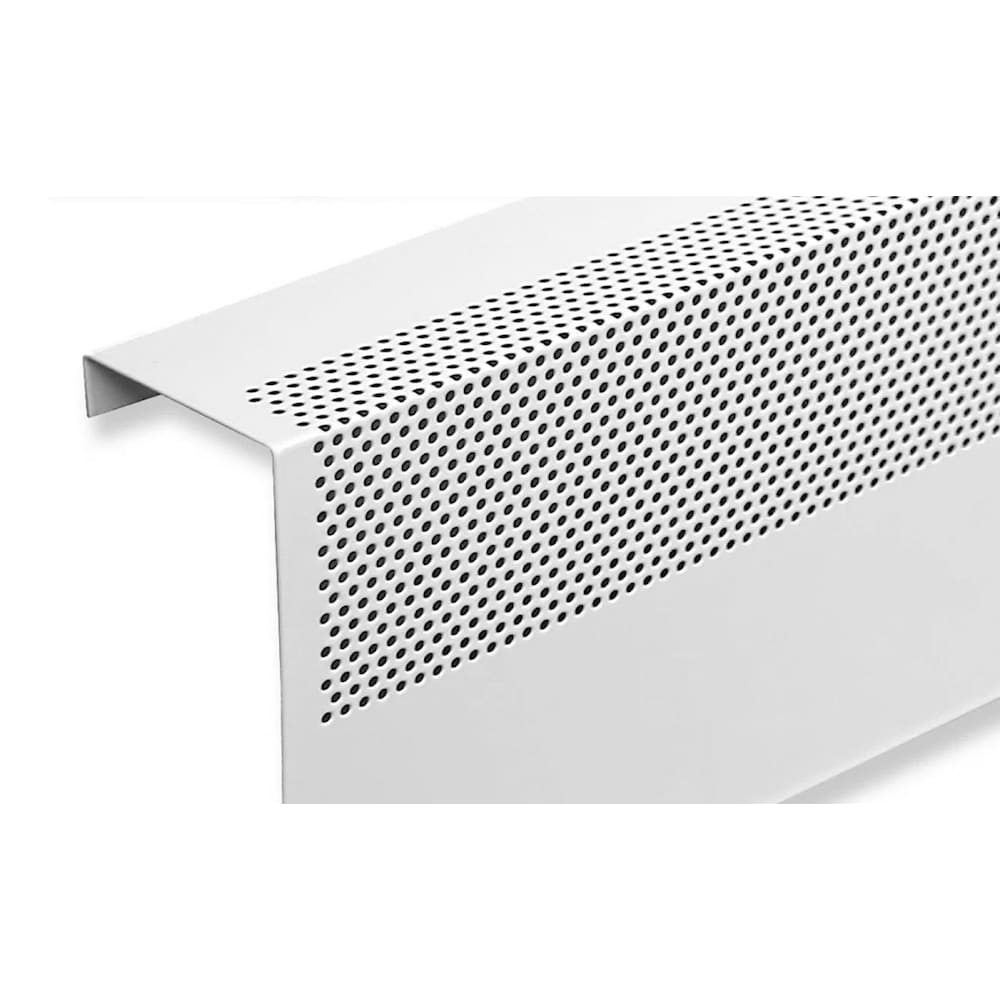Basic Series 3 ft. Galvanized Steel Easy Slip-On Baseboard Heater Cover in White