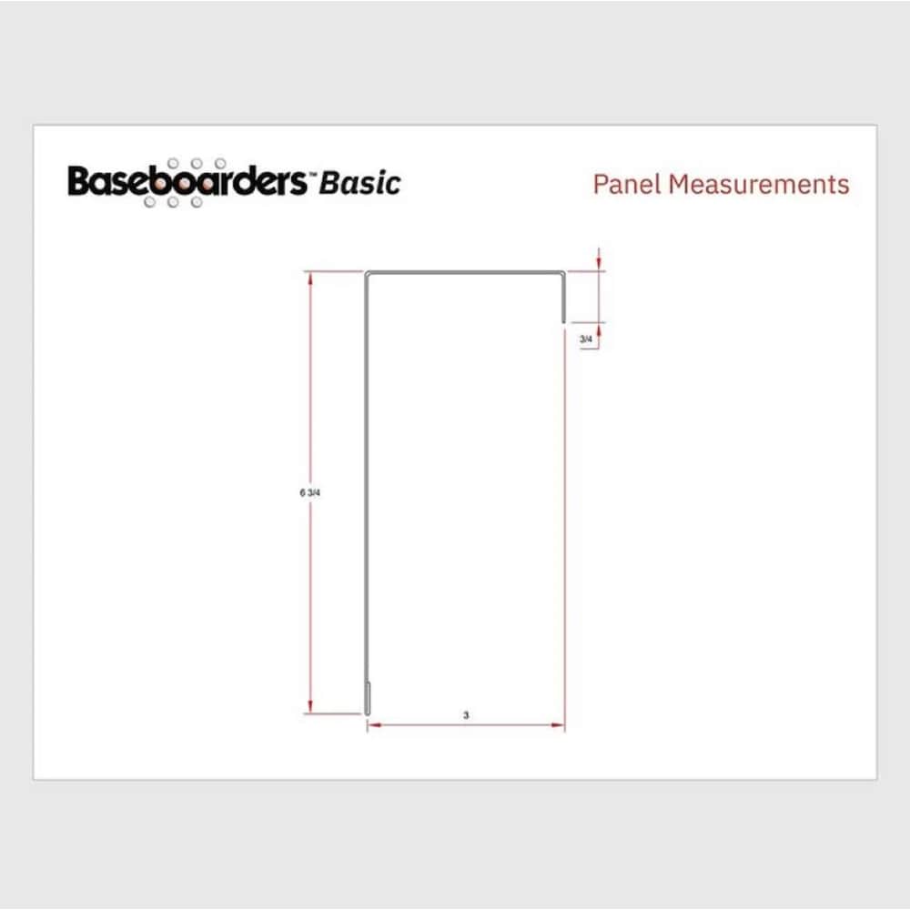 Basic Series 4 ft. Galvanized Steel Easy Slip-On Baseboard Heater Cover in White
