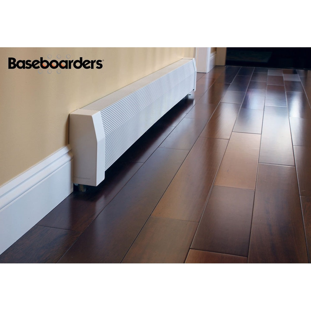Premium Series 4 ft. Galvanized Steel Easy Slip-On Baseboard Heater Cover in White