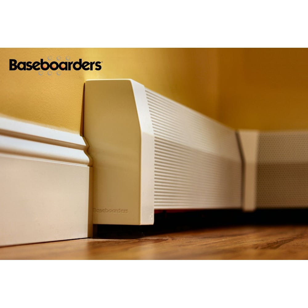 Premium Series 4 ft. Galvanized Steel Easy Slip-On Baseboard Heater Cover in White