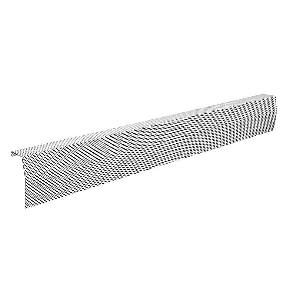 Premium Series 6 ft. Galvanized Steel Easy Slip-On Baseboard Heater Cover in White