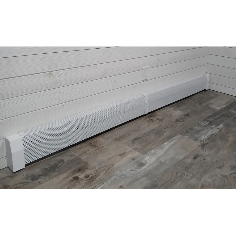 Premium Series Galvanized Steel Easy Slip-On Baseboard Heater Cover Coupler in White