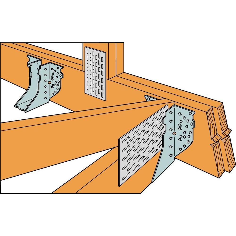 Étrier de solive à montage frontal galvanisé HGUS pour bois d'ingénierie de 5-1/4 po x 9-1/2 po