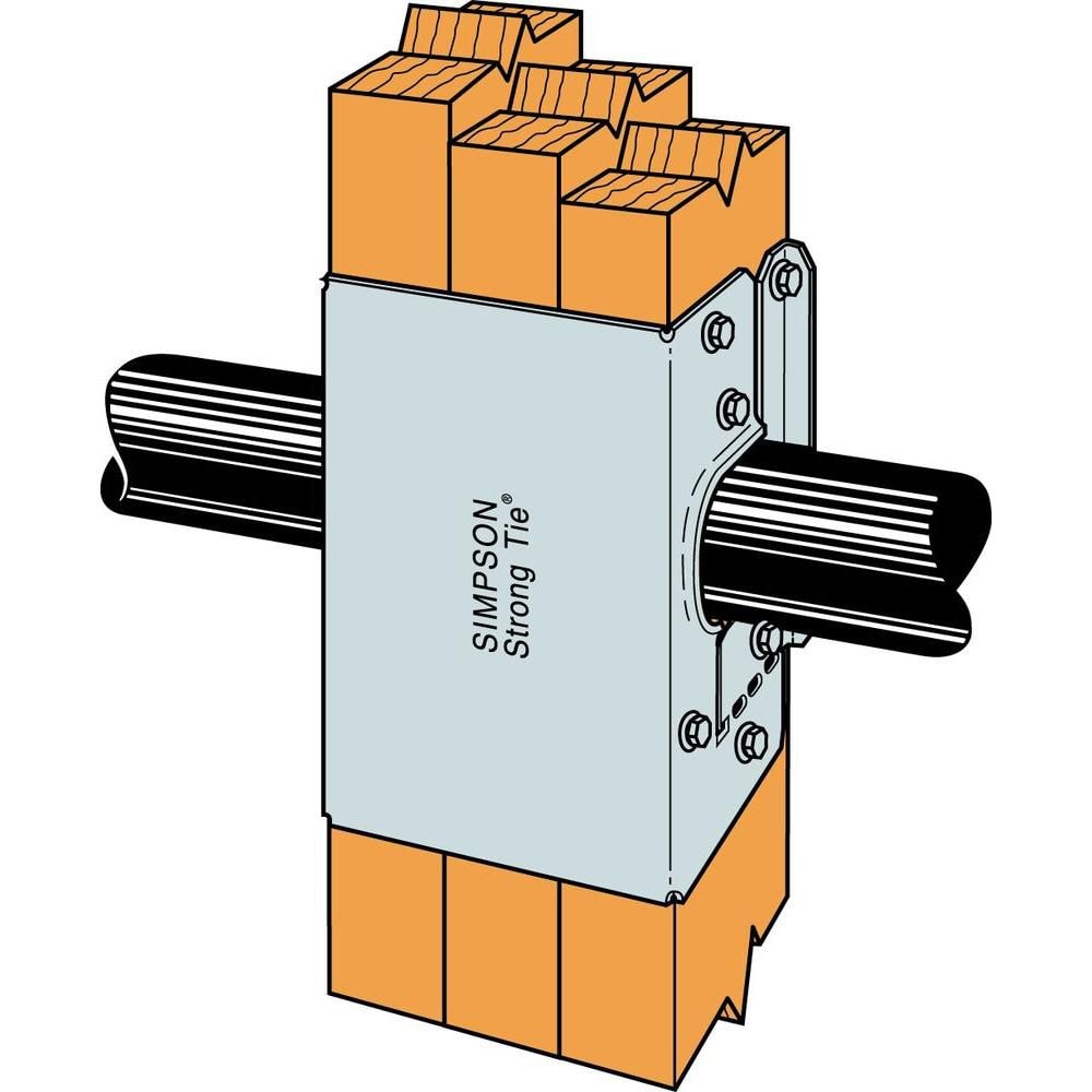 Sabot à goujon galvanisé HSS pour 2x, avec vis SDS Strong-Drive