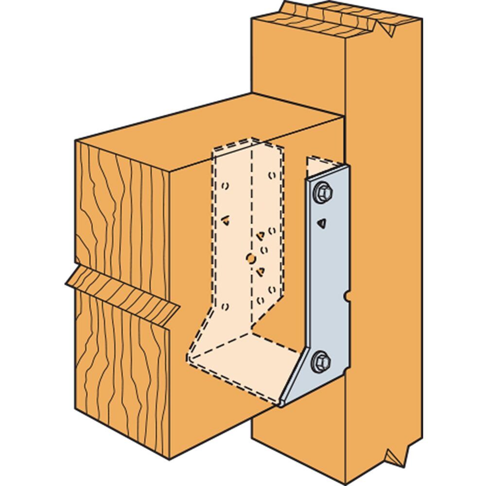 Étrier de solive à bride dissimulée à montage frontal galvanisé HUC pour 4x8