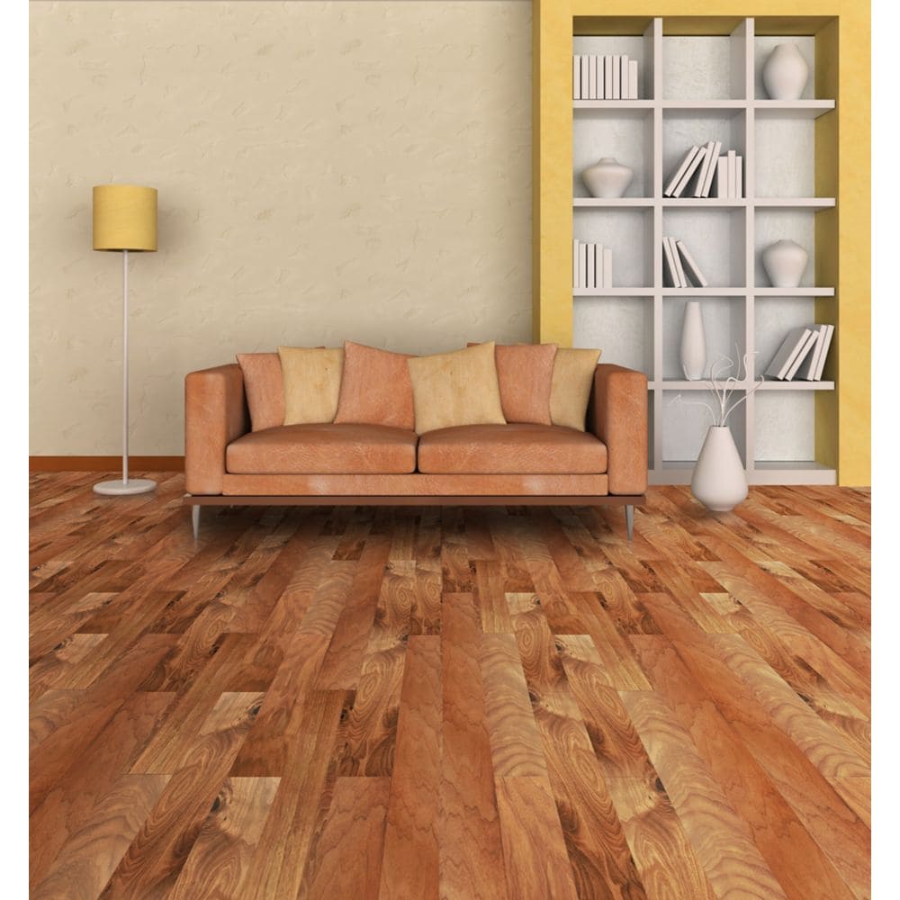 Plancher, bois franc d'ingénierie, 1/2 po x 5 po x longueur variable, noyer naturel (26,25 pi2/boîte)