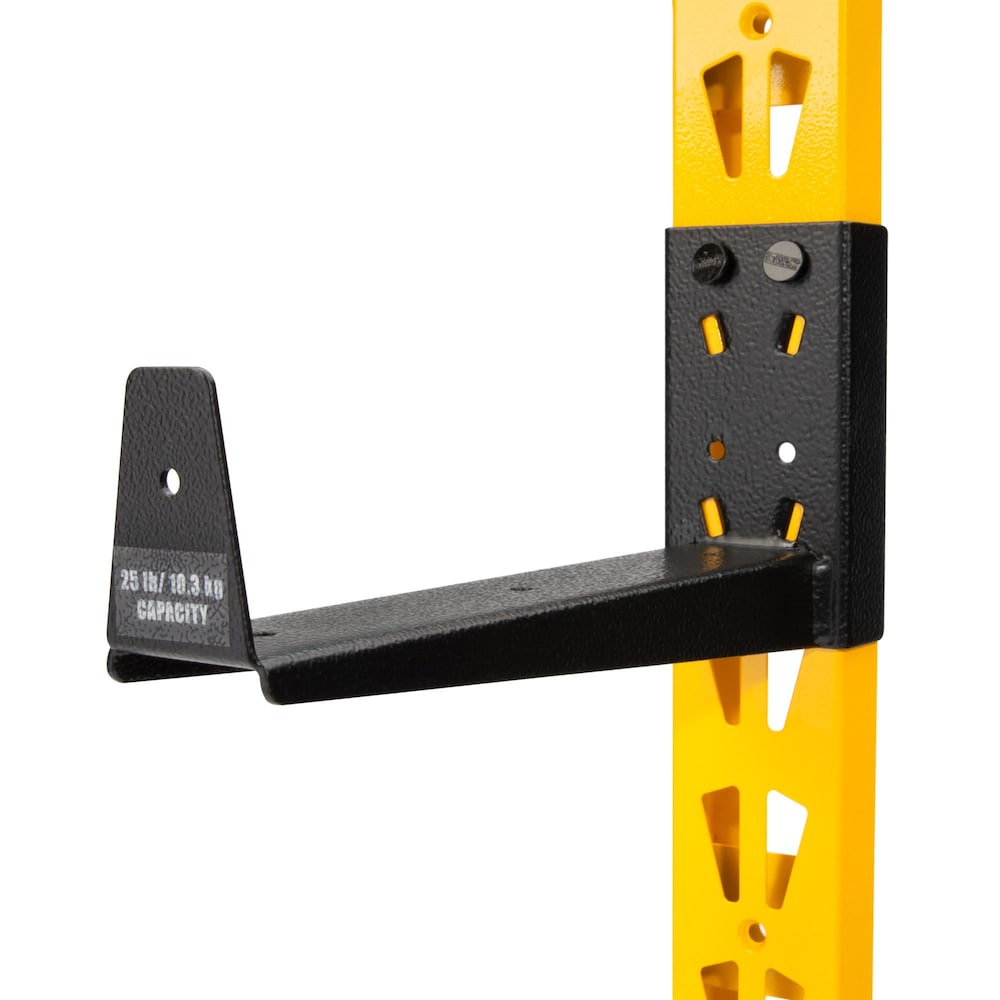 36-inch H 3-Piece Wall Mount Steel Cantilever Rack in Yellow
