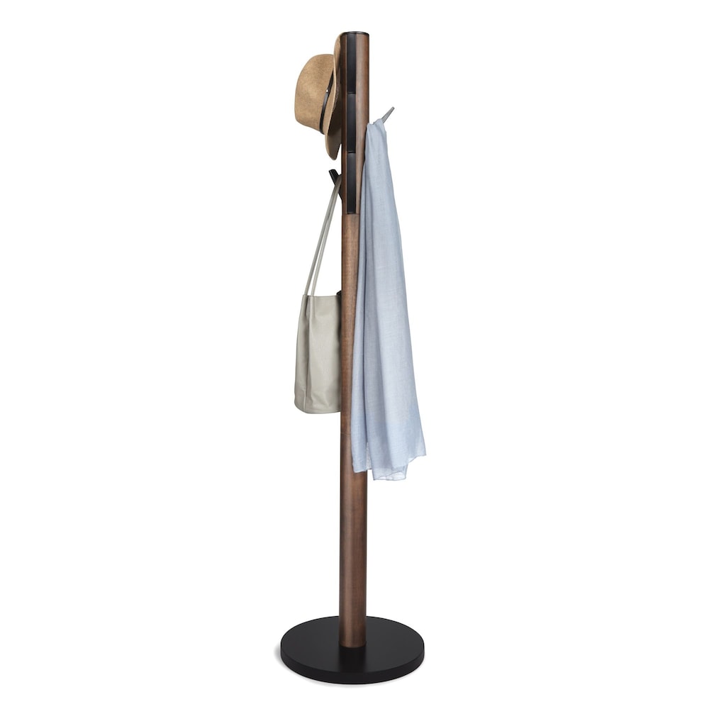 Flapper Coat Rack Black/Walnut