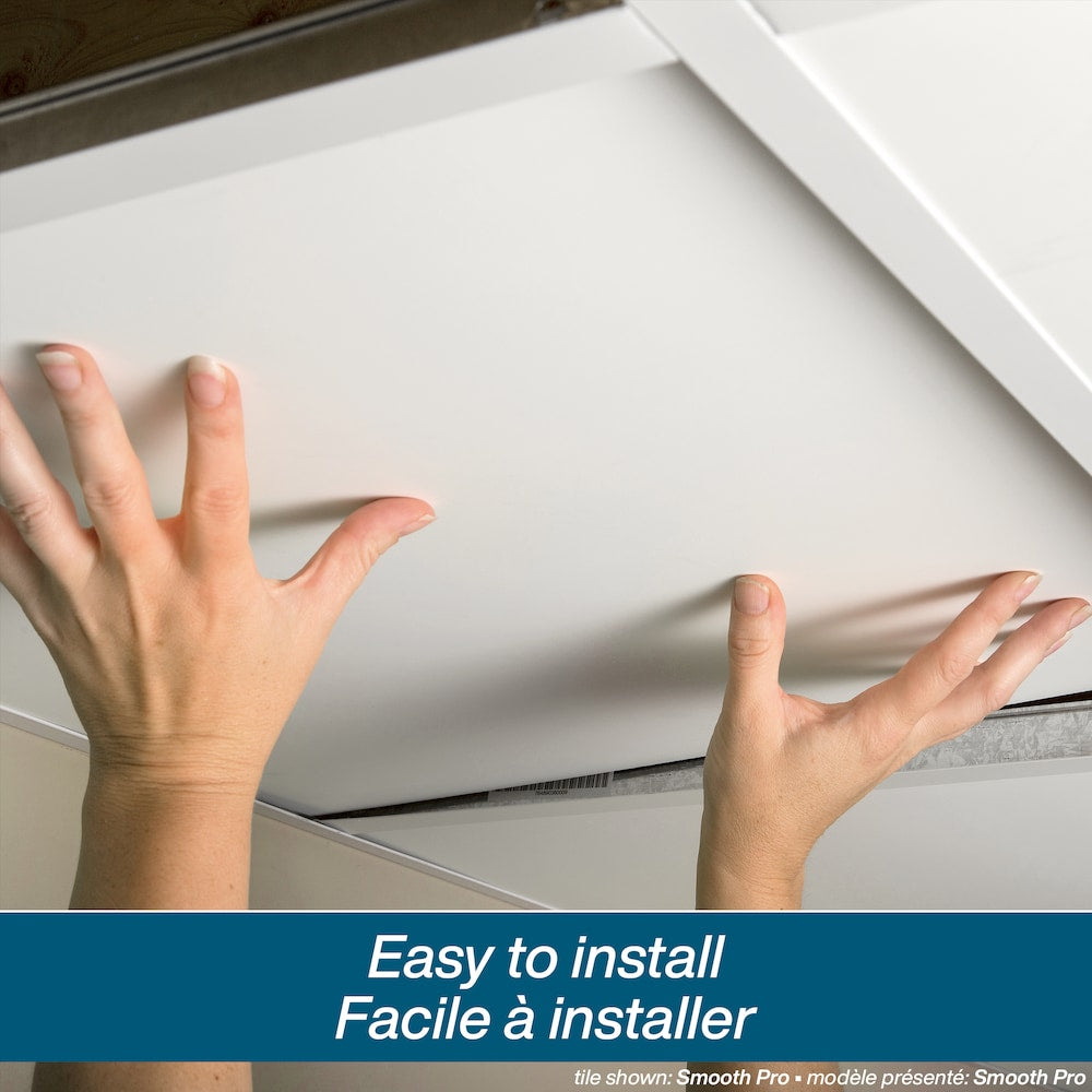 2 ft. x 4 ft. Smooth Pro White Ceiling Panel Carton of 10