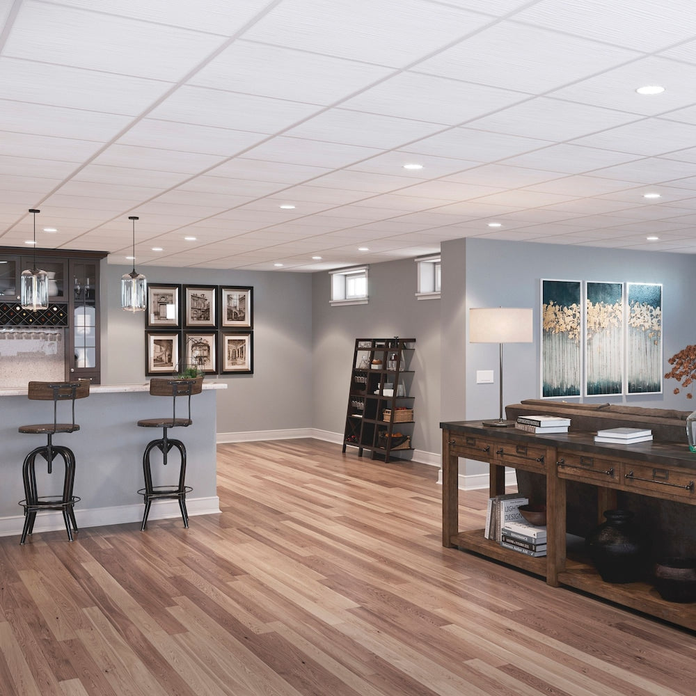 Panneau de plafond blanc Drifts de 2 pi x 2 pi, carton de 12