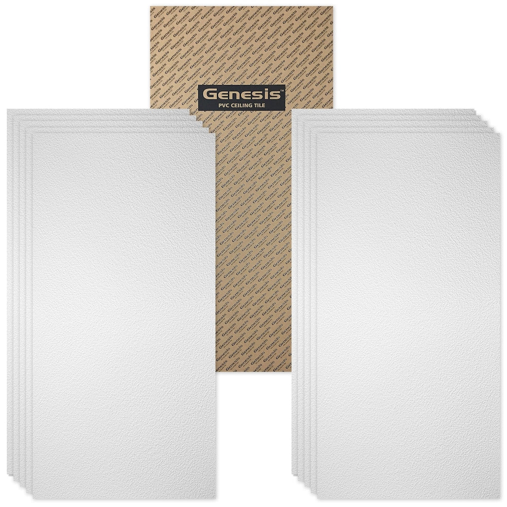 2 ft. x 4 ft. Stucco Pro White Ceiling Panel Carton of 10