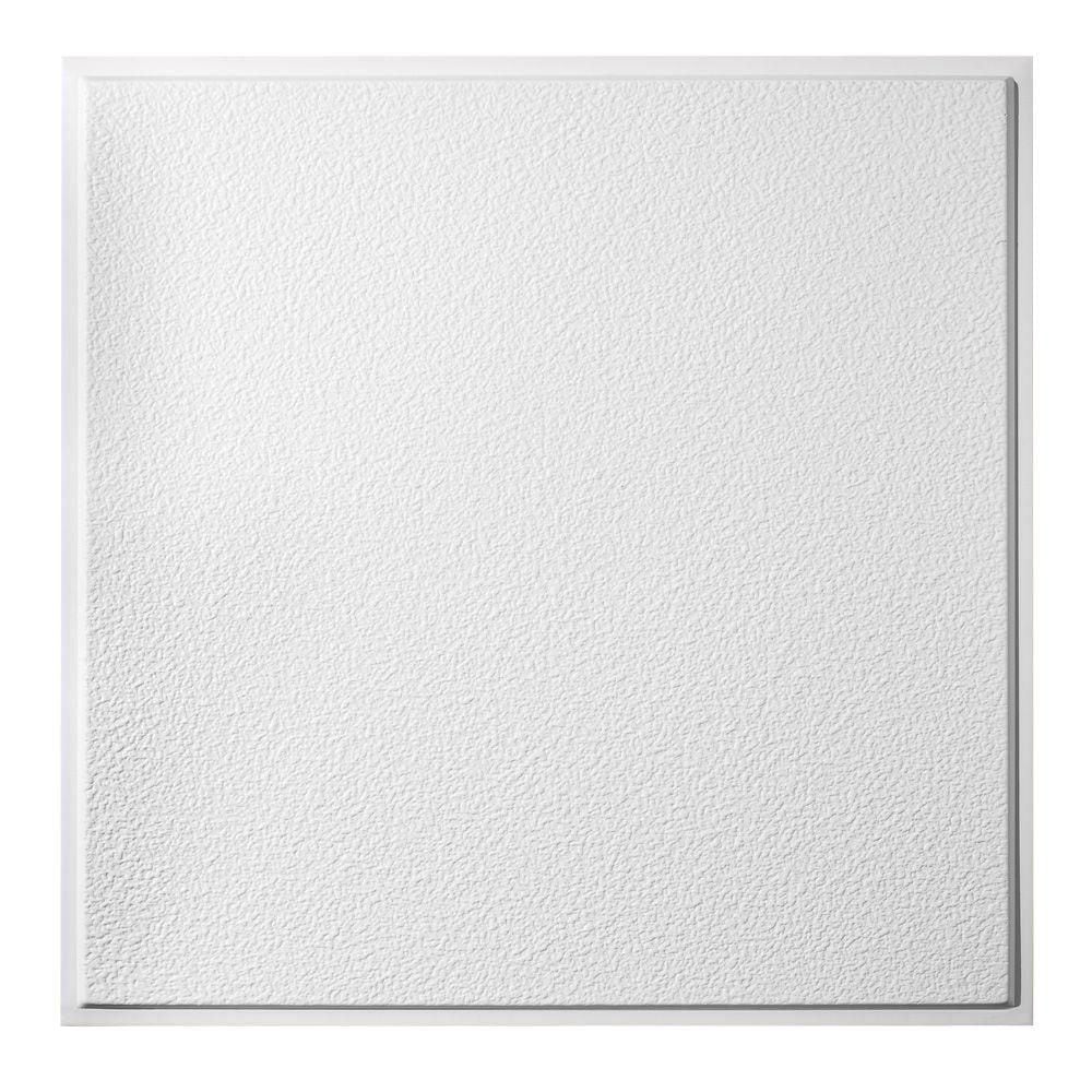Panneau de plafond Stucco Pro RE blanc de 2 pi x 2 pi, carton de 12
