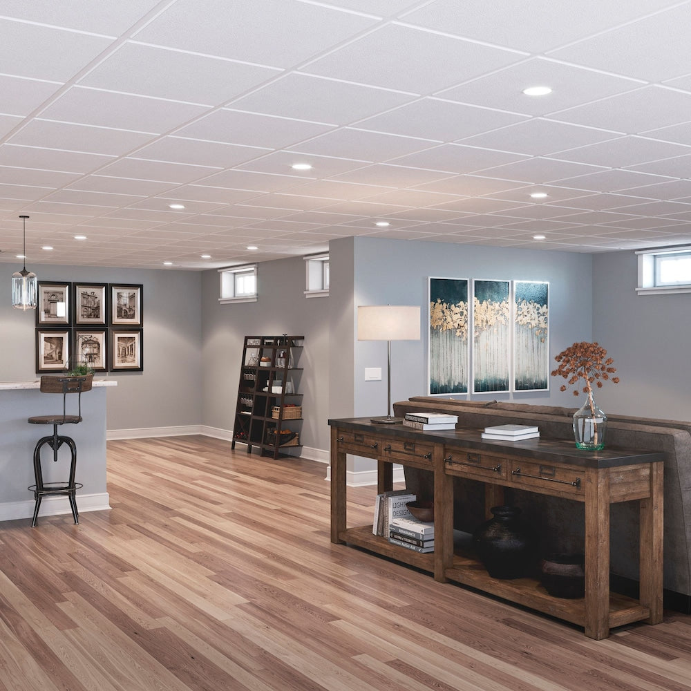 Panneau de plafond Stucco Pro RE blanc de 2 pi x 2 pi, carton de 12