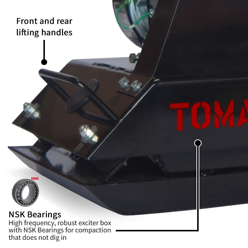 Compacteur à plaque à essence de 6 CV pour le compactage de l'asphalte et du sol