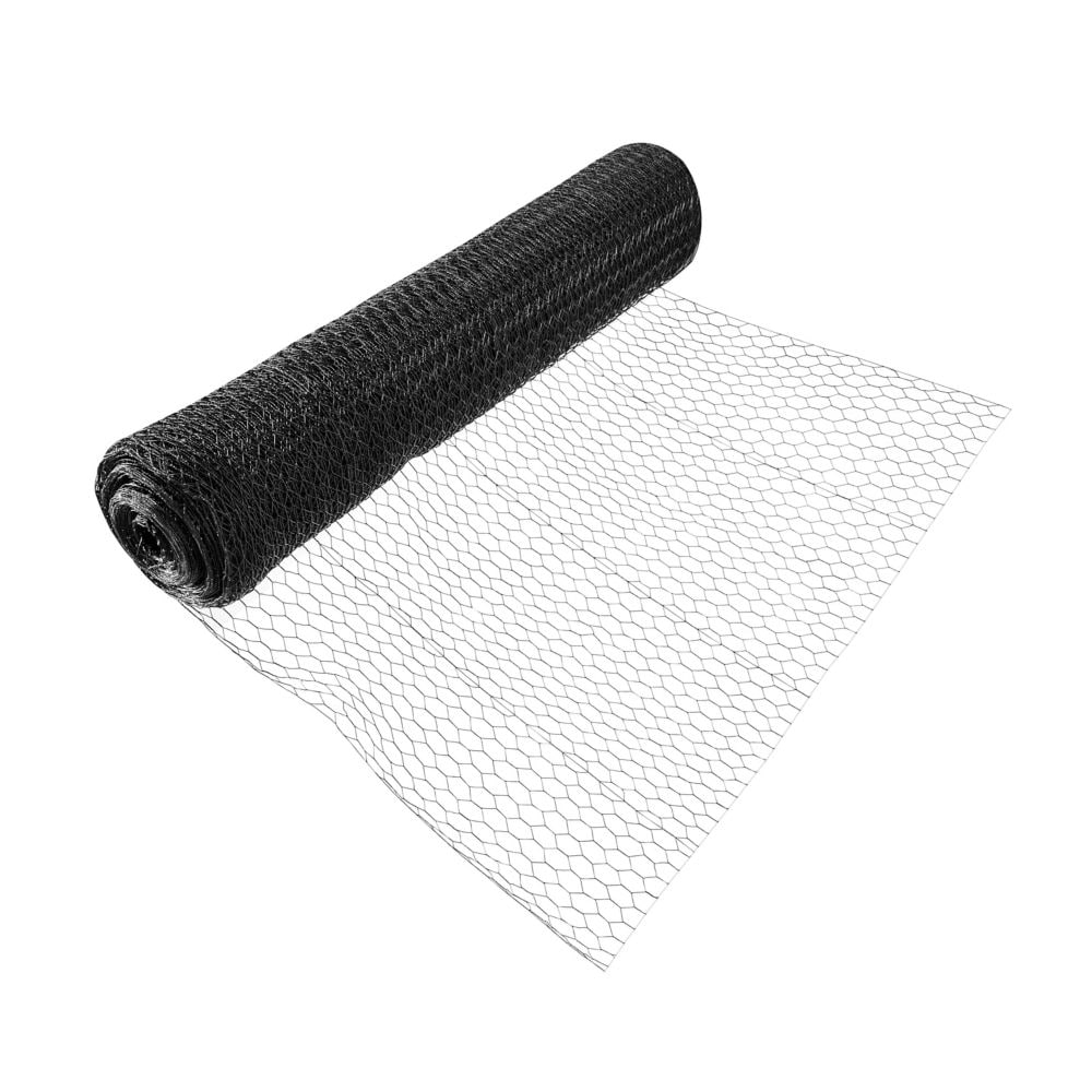 1 inch x 4 ft. x 150 ft. 20-Gauge Black PVC Coated Poultry Netting